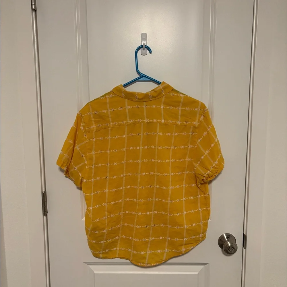 Lucky Brand Mustard Yellow Short Sleeve Button Down - Picture 4 of 4